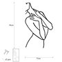Wallity Woman Lines Escultura de Pared de Metal Negra